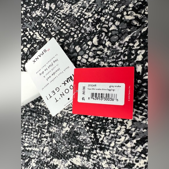 Spanx Faux Leather Snake Shine Leggings - Picture 2 of 6